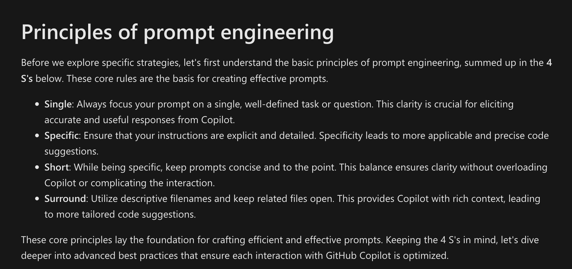 4S of Prompt Engineering