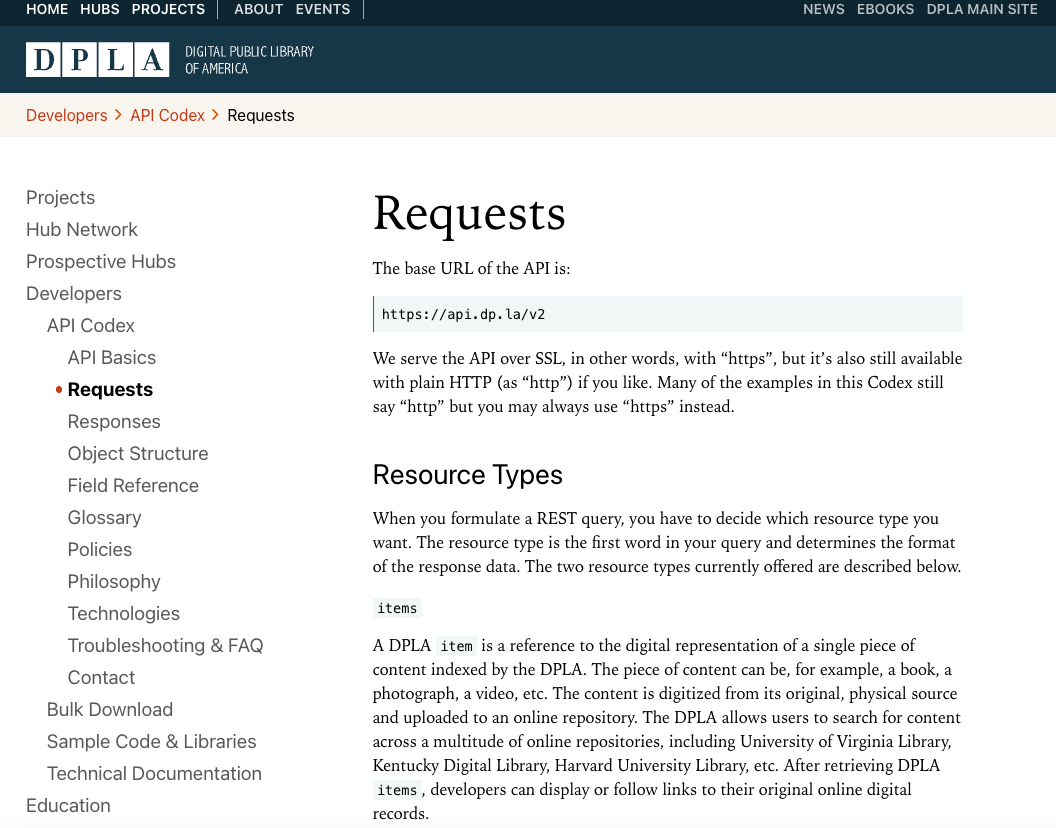 DPLA API Requests