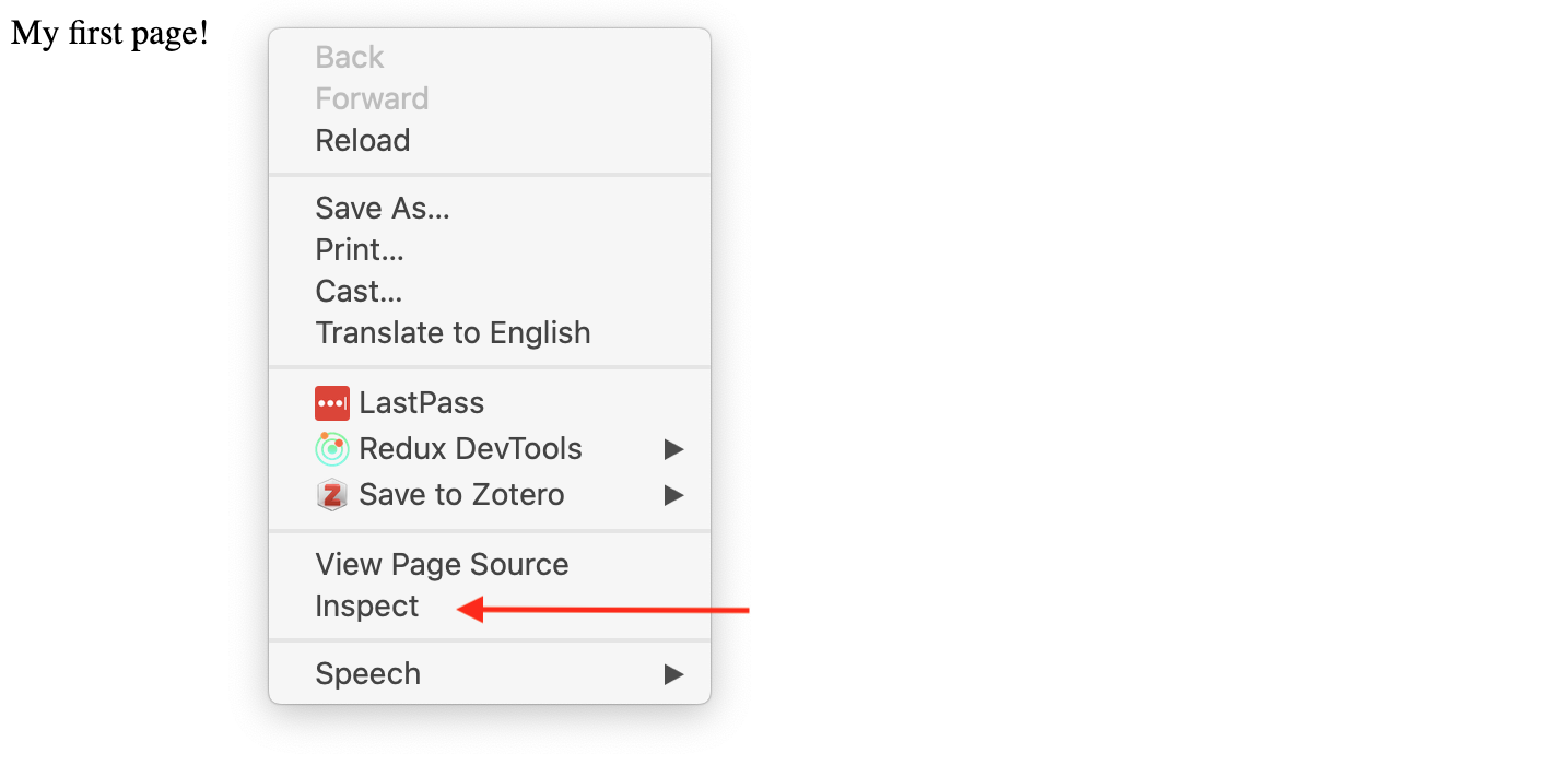 Inspect Page