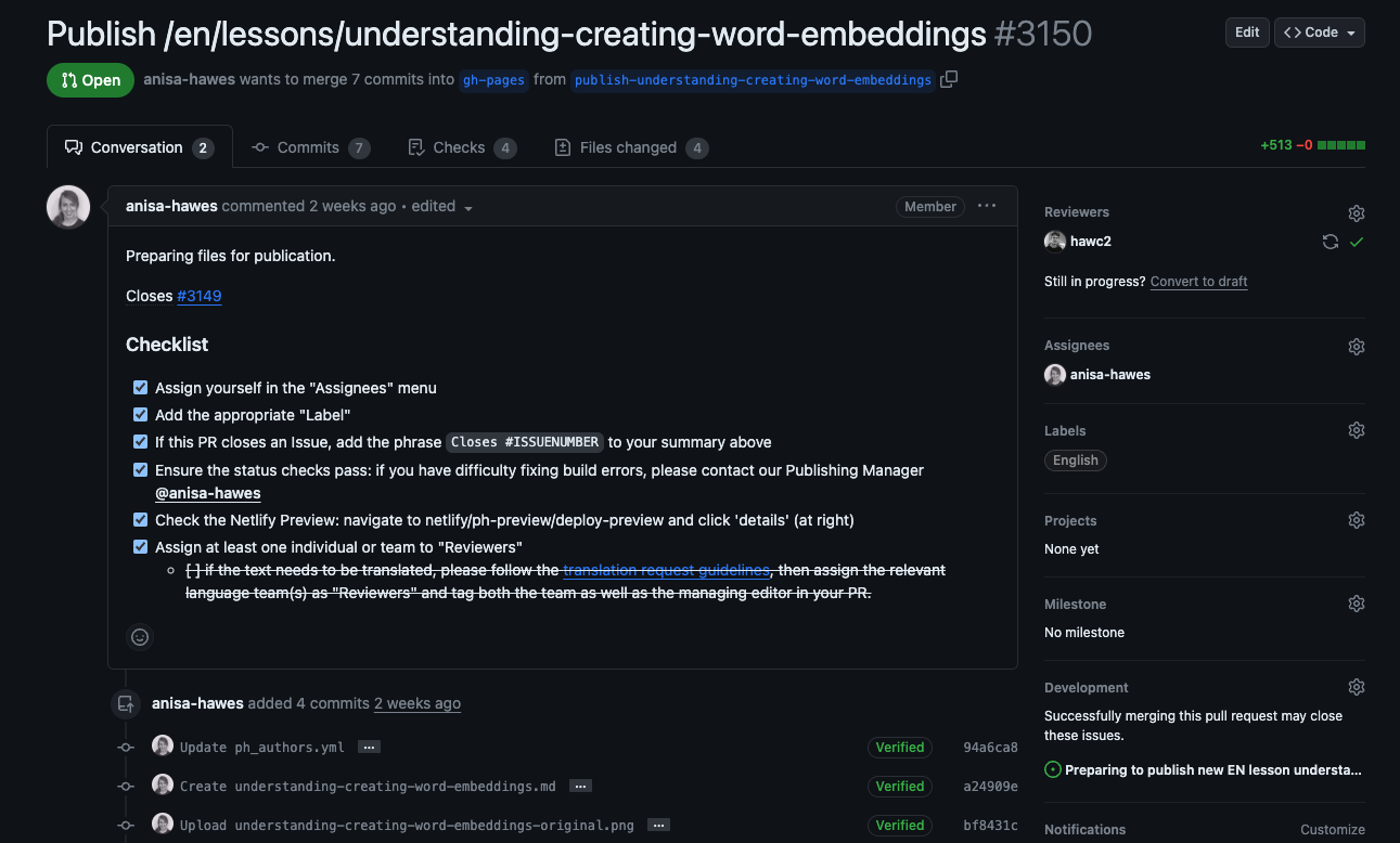 Pull Request Example