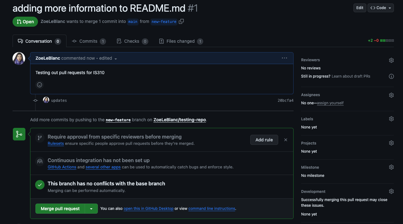 Pull Request Example 2
